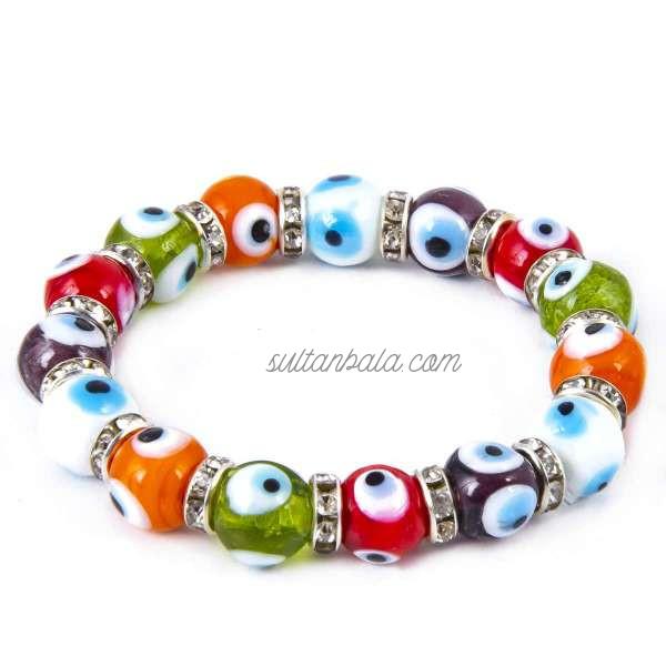 10 MM COLORFULL GLASS BRACELET