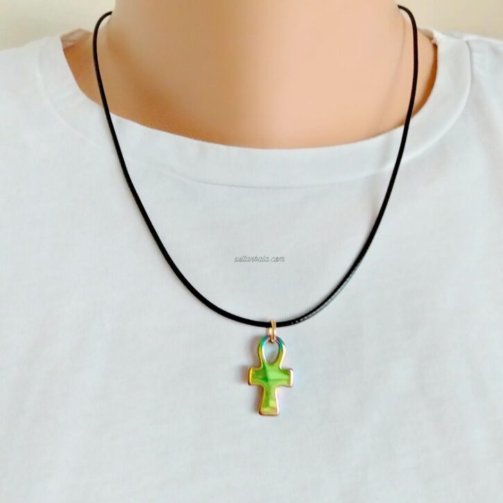 Hematite Ancient Egypt ANKH Symbol Necklace