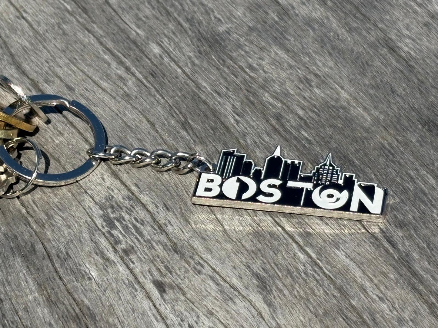 Boston Keychain with soccer charms