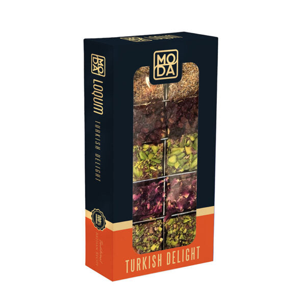 Moda Like 2 Turkish Delight 260g box with assorted flavors, premium traditional Turkish lokum dessert perfect for gifting and special occasions.
