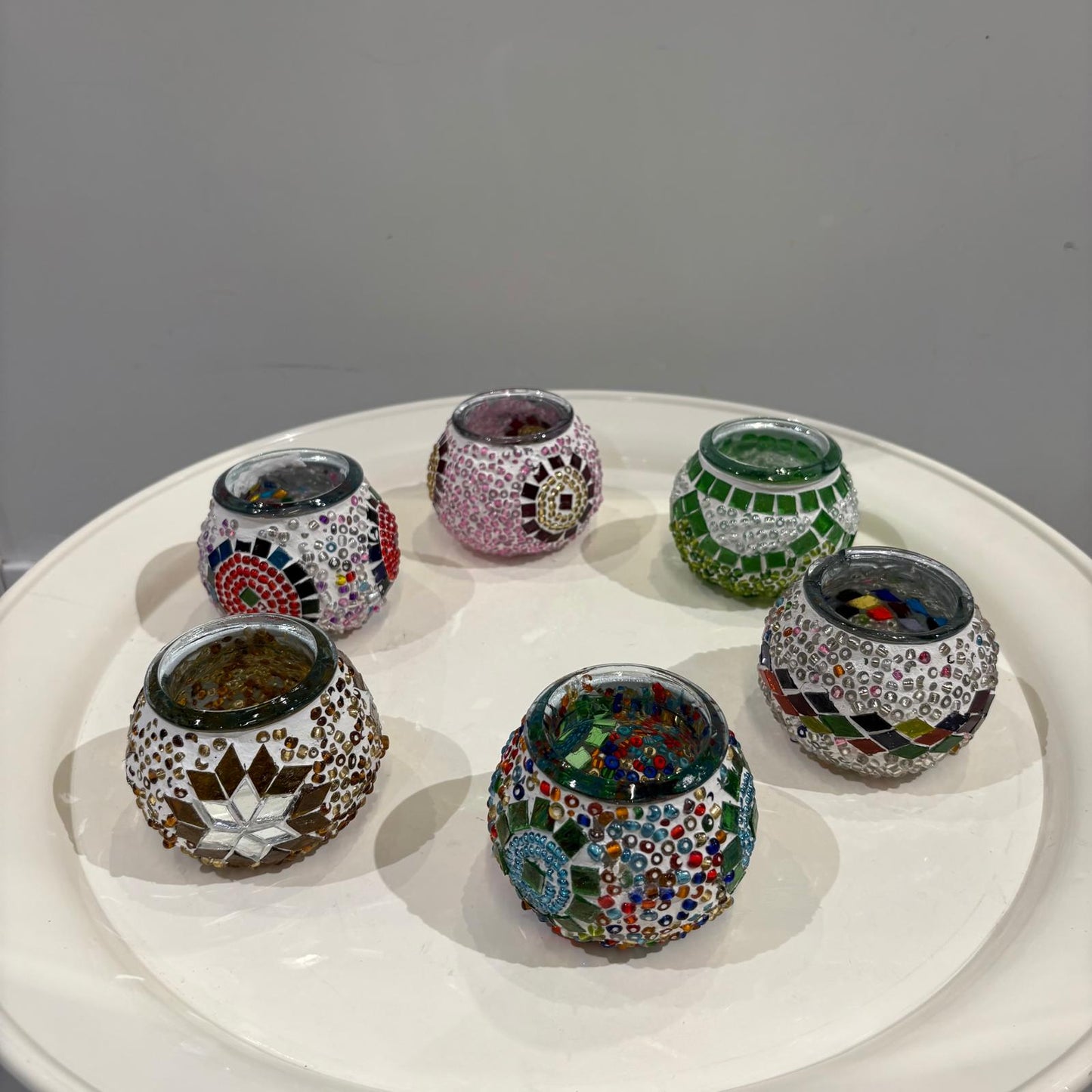 Turkish Mosaic Candle Holder with Tealight Candle