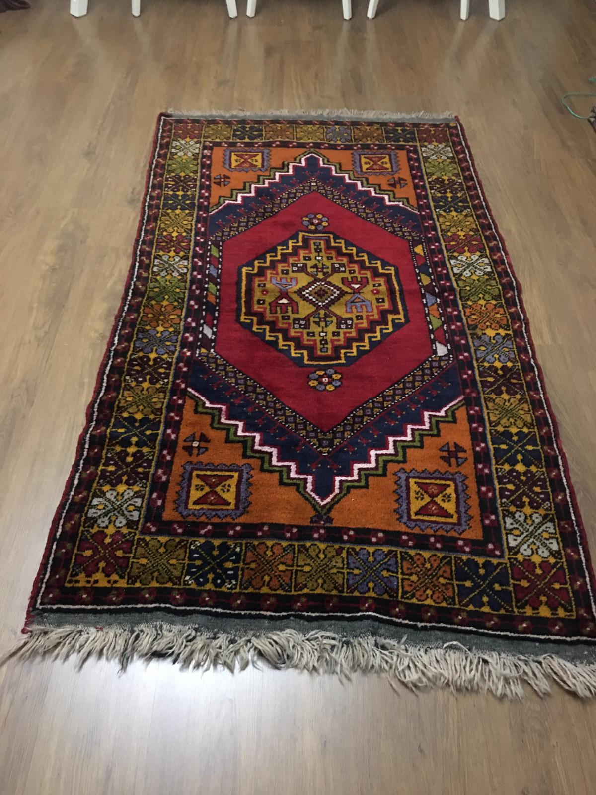 No: 19 Vintage Niğde Turkish Rug-3.67x6.89 ft