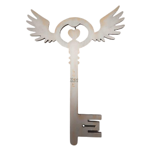 Wooden Wings Key Handmade Wall Hanger, Angel wing love wishes