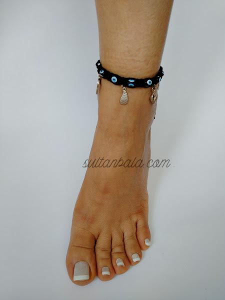 Barefoot Black Sandals and Anklets