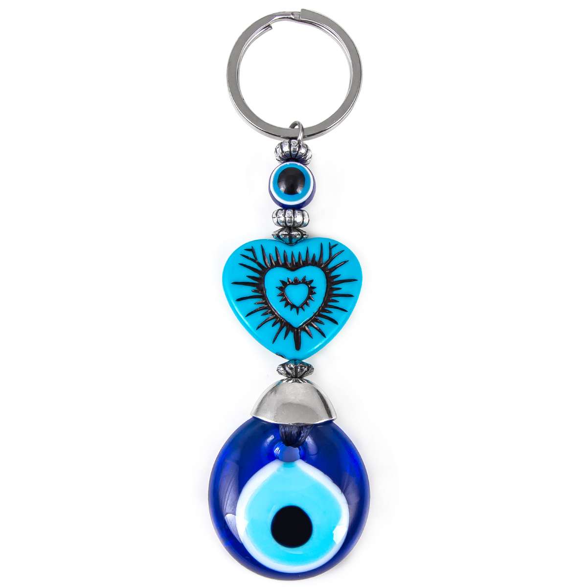 Turquoise Heart Keychain