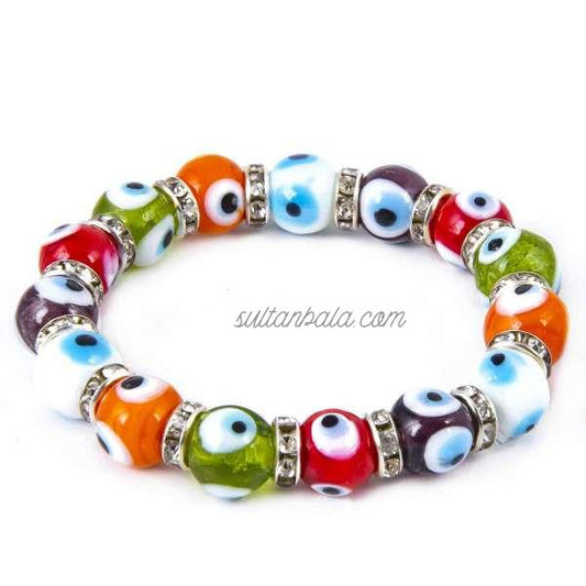 10 MM COLORFULL GLASS BRACELET