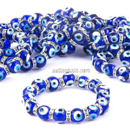 10 mm Glass  Lucky Eye Bracelet