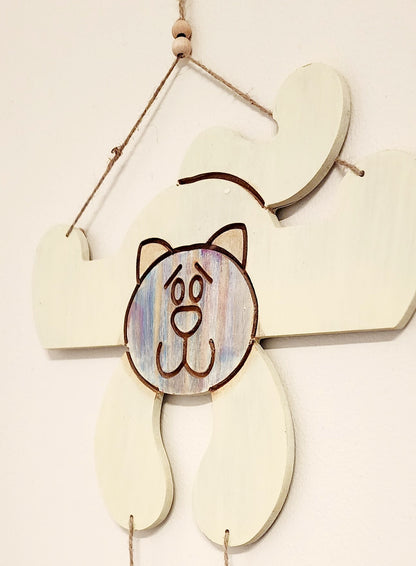 Cat and heart, Pet Wooden Home Decor,Wood Art