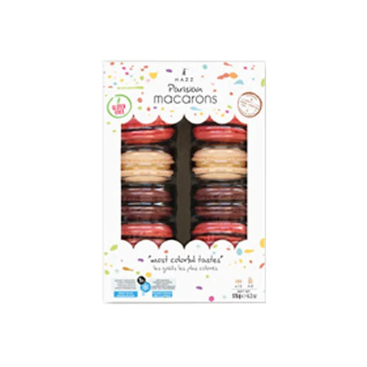 Macaron, Love 2 (Chocolate-Raspberry-Vanilla), 6 pcs, 3.1oz