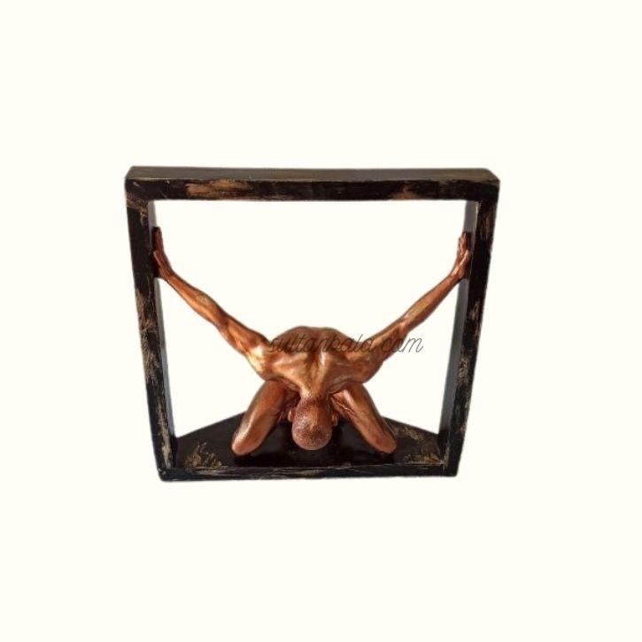 Abstract Man Holding Frame
