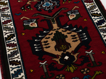 no:20 Vintage Nigde Kirman Wool Rug-2.79x4.10 ft