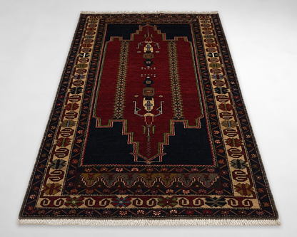 NO:15 Vintage Nigde Yoruk Rug- 5.69x8.07 ft