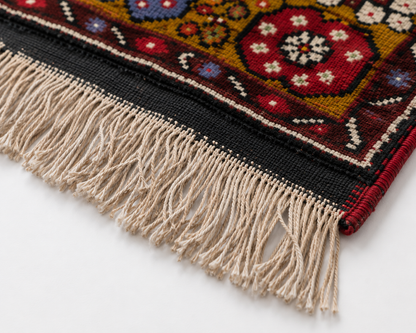 No:4  Vintage Isparta Turkish Rug-3.77x7.15 ft