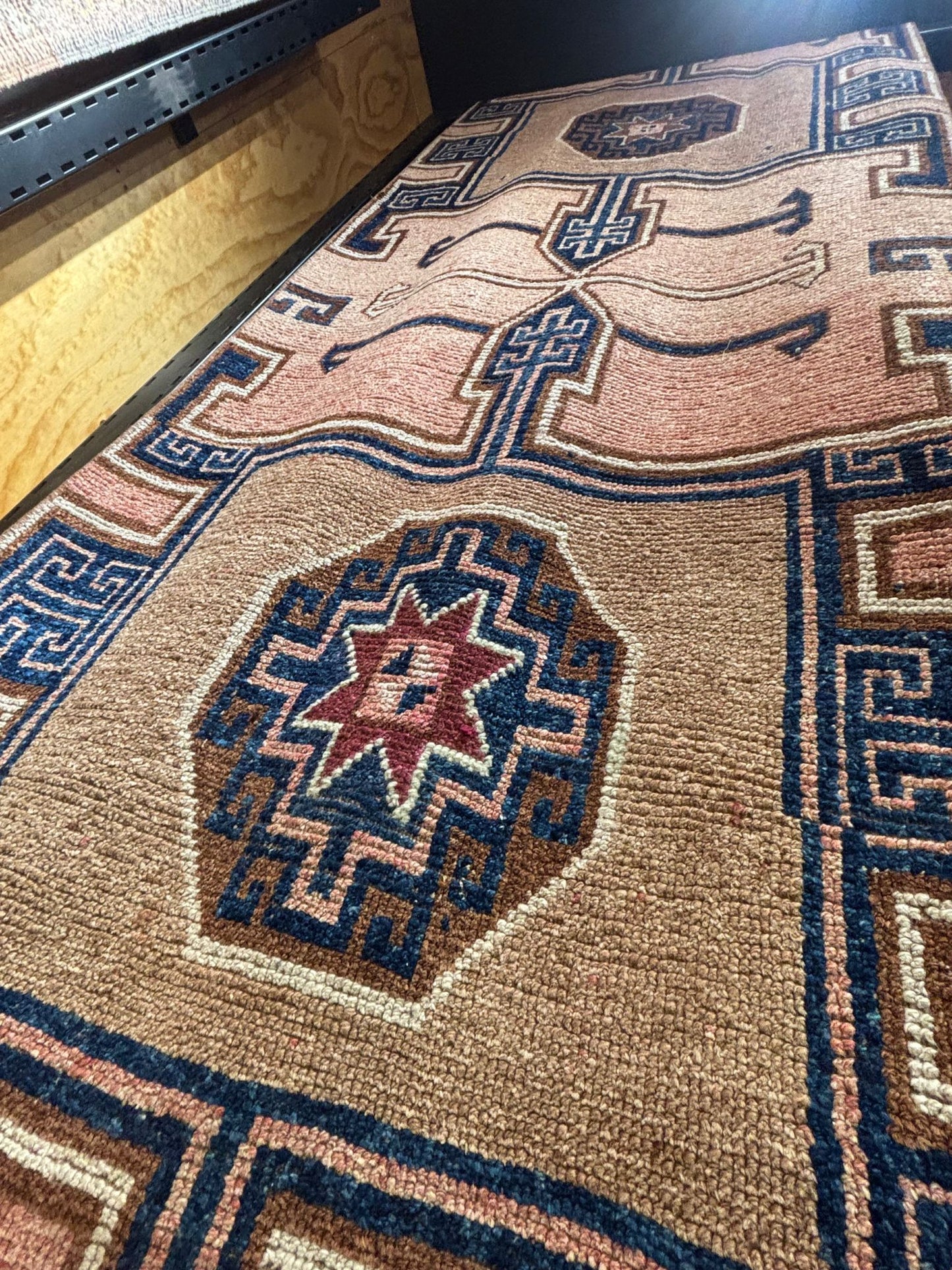 no 5 Vintage Turkish Herki Runner Rug, 3x12