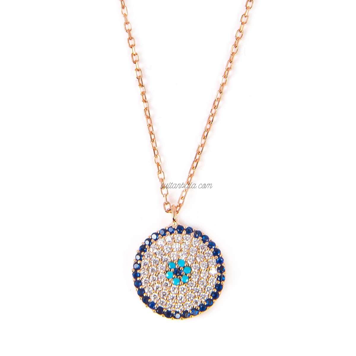 925 Sterling Evileye Silver Nck 4.7 Gr