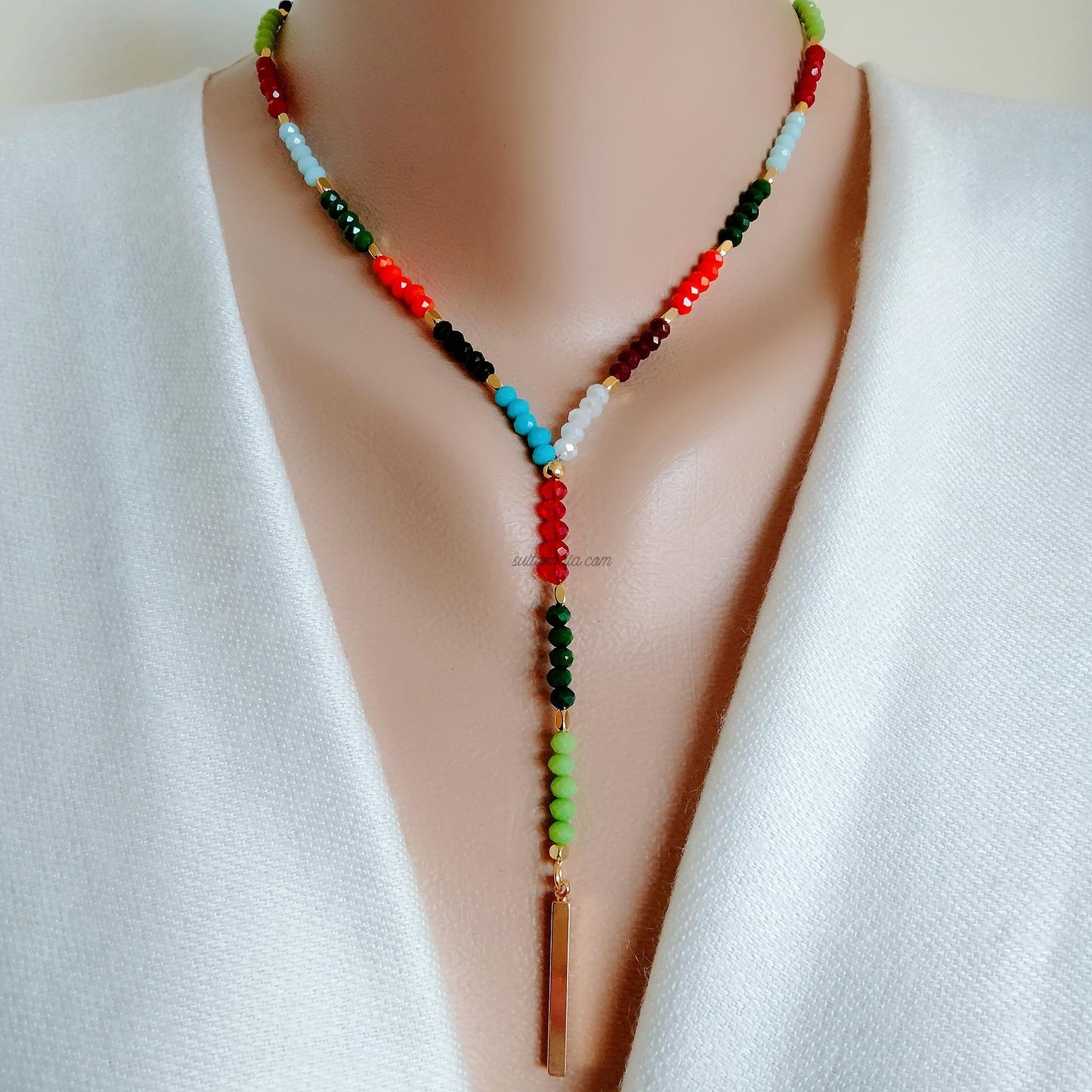 Colorful Charm Necklace 24k GP