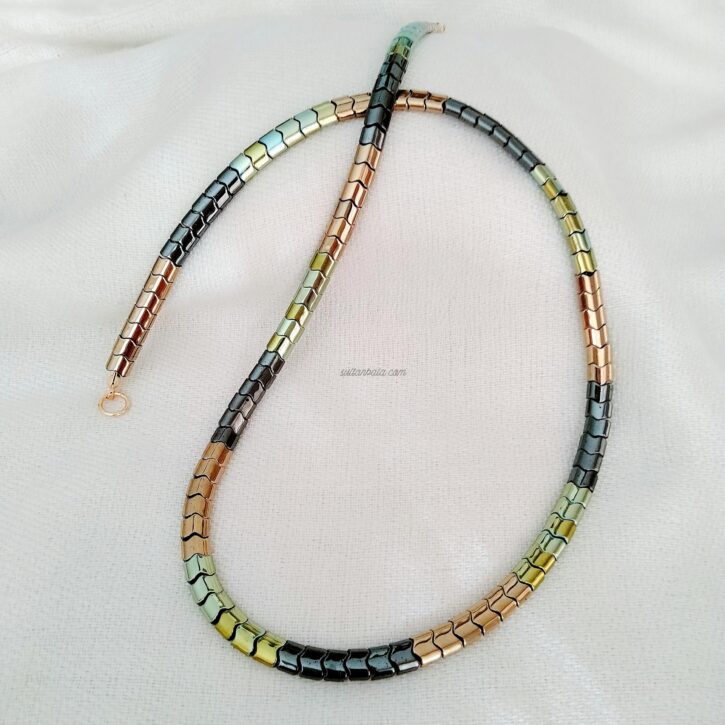 Men's Hematite Nck 8mm Colorful