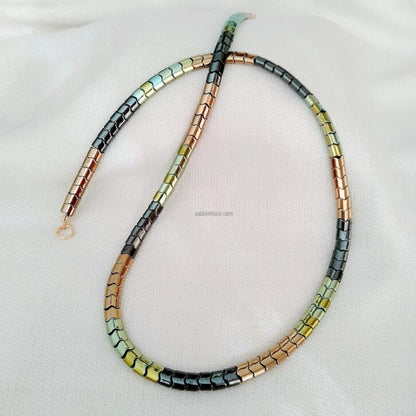 Men's Hematite Nck 8mm Colorful