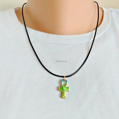 Hematite Ancient Egypt ANKH Symbol Necklace