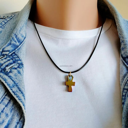 Hematite Ancient Egypt ANKH Symbol Necklace