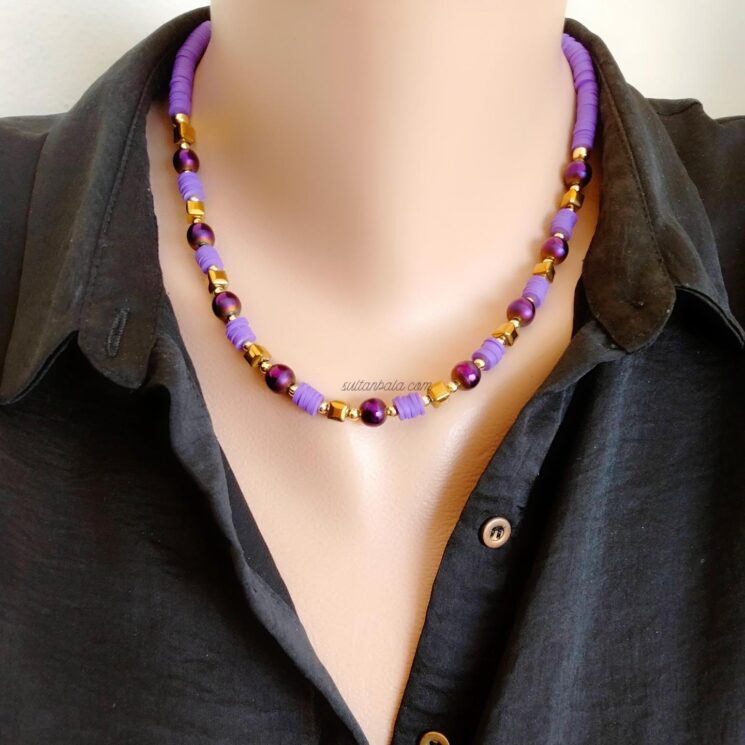 Purple Hematite Necklace