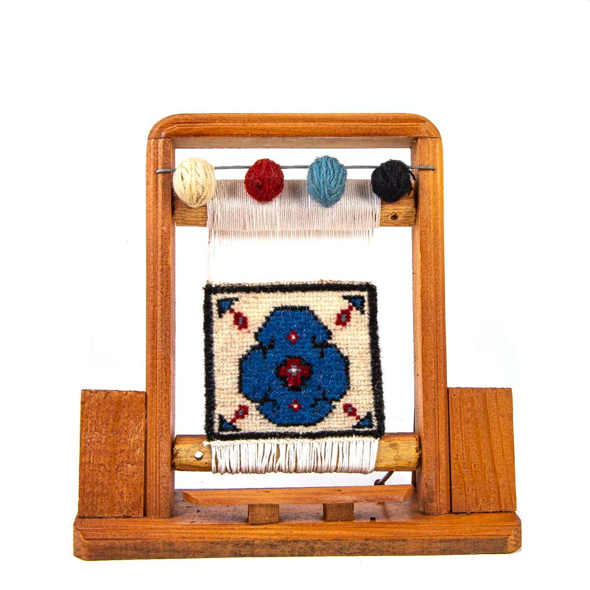 Handmade Miniature Turkish Rug Weaving Loom – Wooden Kilim Art & Decorative Gift