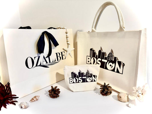 Boston Tote and Makeup Bag Set