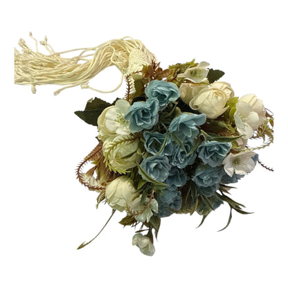 Boho Bridal Bouquet & Macramé Floral Crown Set