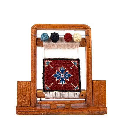 Handmade Miniature Turkish Rug Weaving Loom – Wooden Kilim Art & Decorative Gift