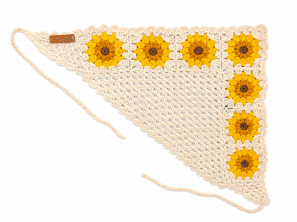 Handmade Crochet Granny Bandana | Boho Head Scarf | Festival Hair Wrap