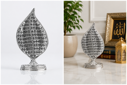 99 Names of Allah Tabletop Decor – Esma-ul Husna Silver Islamic Ornament
