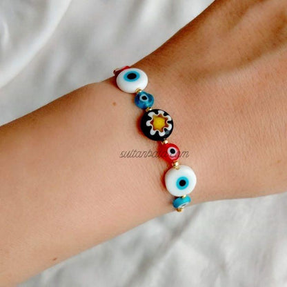 EvilEye Glass Bead Bracelet