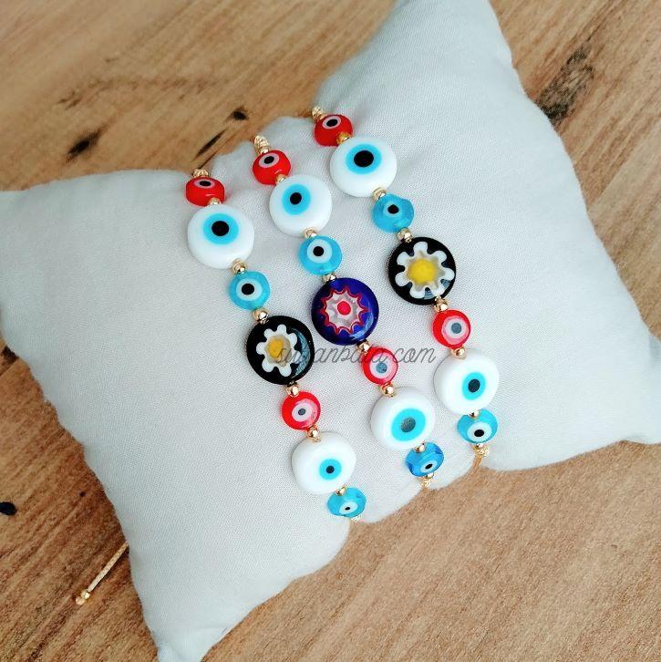 EvilEye Glass Bead Bracelet