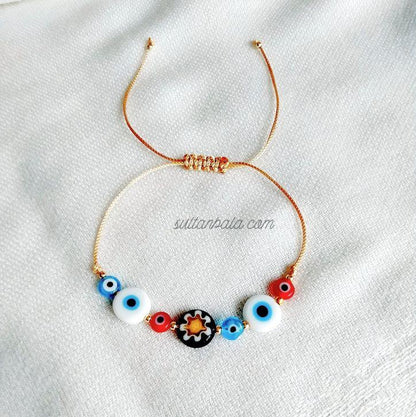EvilEye Glass Bead Bracelet