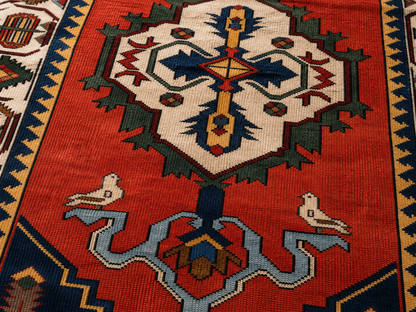 No:05 Vintage Sille Turkish Rug-3.77x7.15 ft