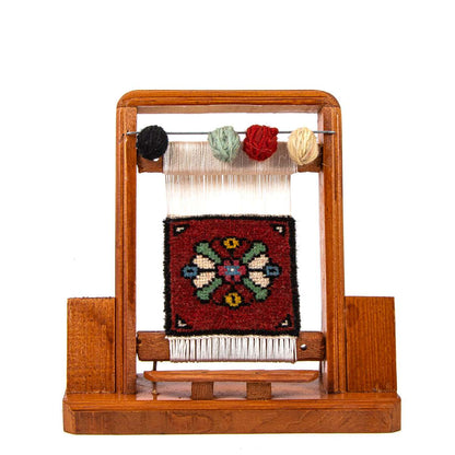 Handmade Miniature Turkish Rug Weaving Loom – Wooden Kilim Art & Decorative Gift