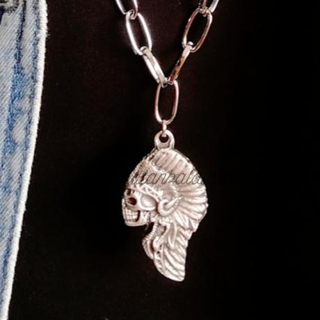 Silver Chain with Indian Pendant Necklace