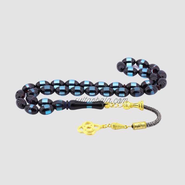 Silver World Men's Vernier Powder Amber Rosary