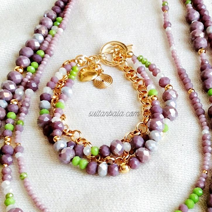 Unique Design 24k Gold-Plated charm 3 pcs Necklace and Bracelet