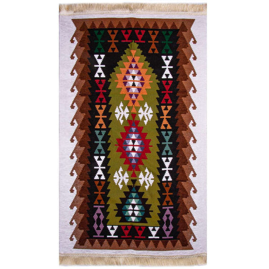 Ethnic Patterned Woven Prayer Rug – Machine Made | 70x120 cm