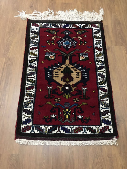 no:20 Vintage Nigde Kirman Wool Rug-2.79x4.10 ft