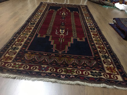 NO:15 Vintage Nigde Yoruk Rug- 5.69x8.07 ft