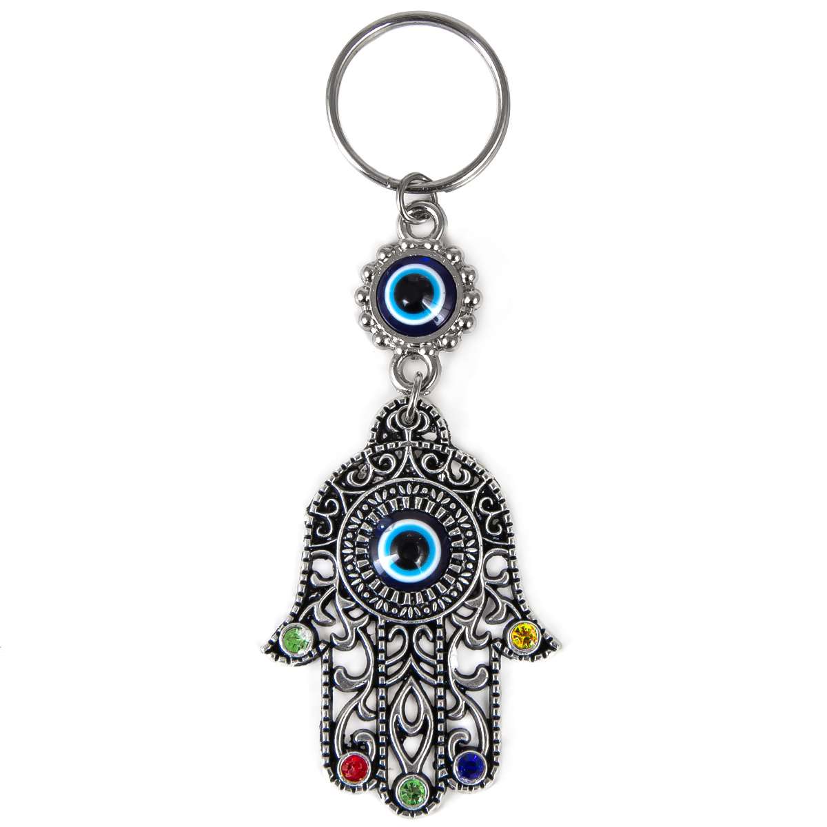 Metal Keychain ; hamsa, fil, deve