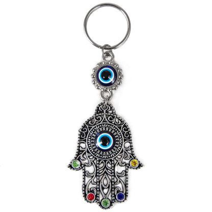 Metal Keychain ; hamsa, fil, deve