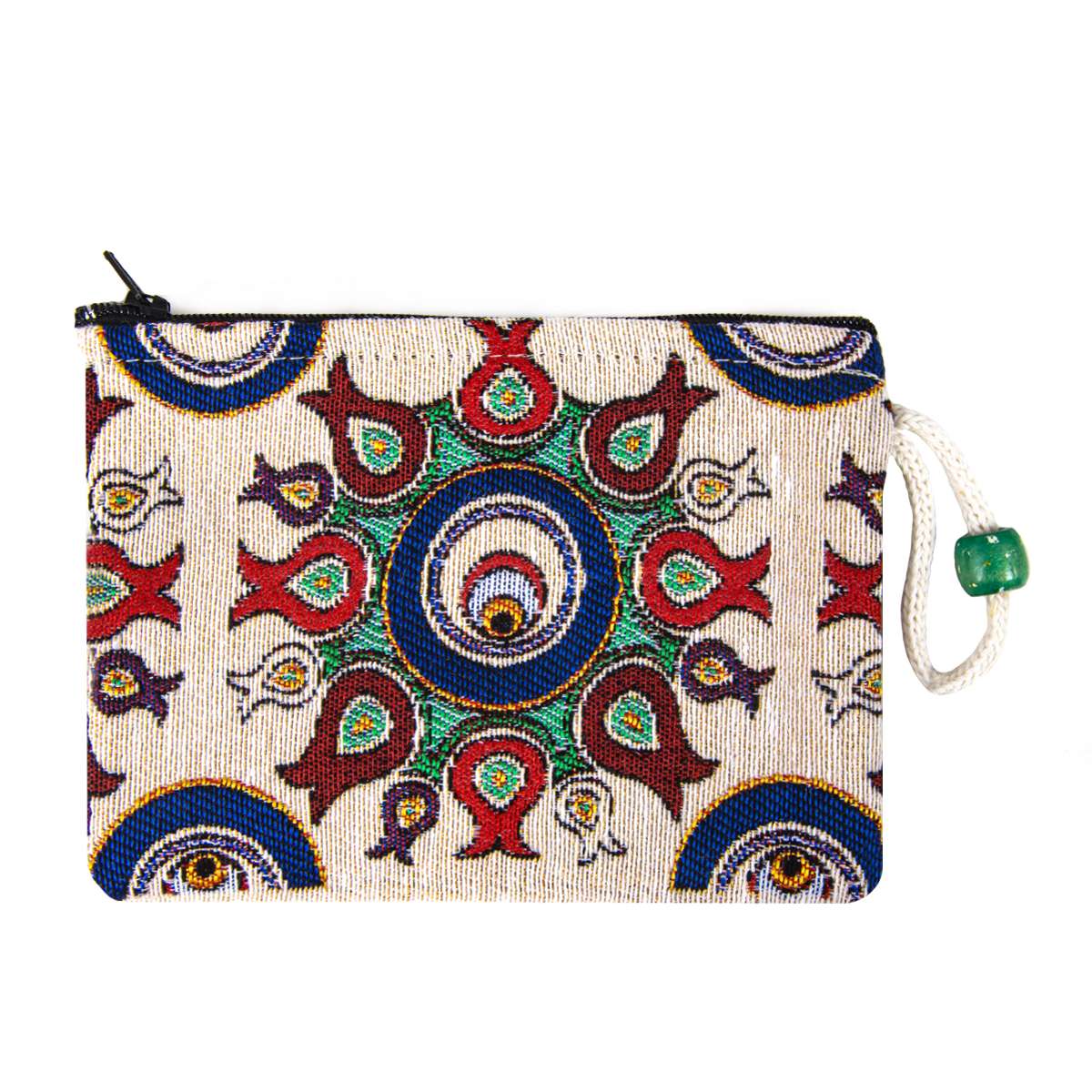Turkish Inspired Midi Zipper Wallet | Evil Eye, Mandala & Iznik Tile Designs