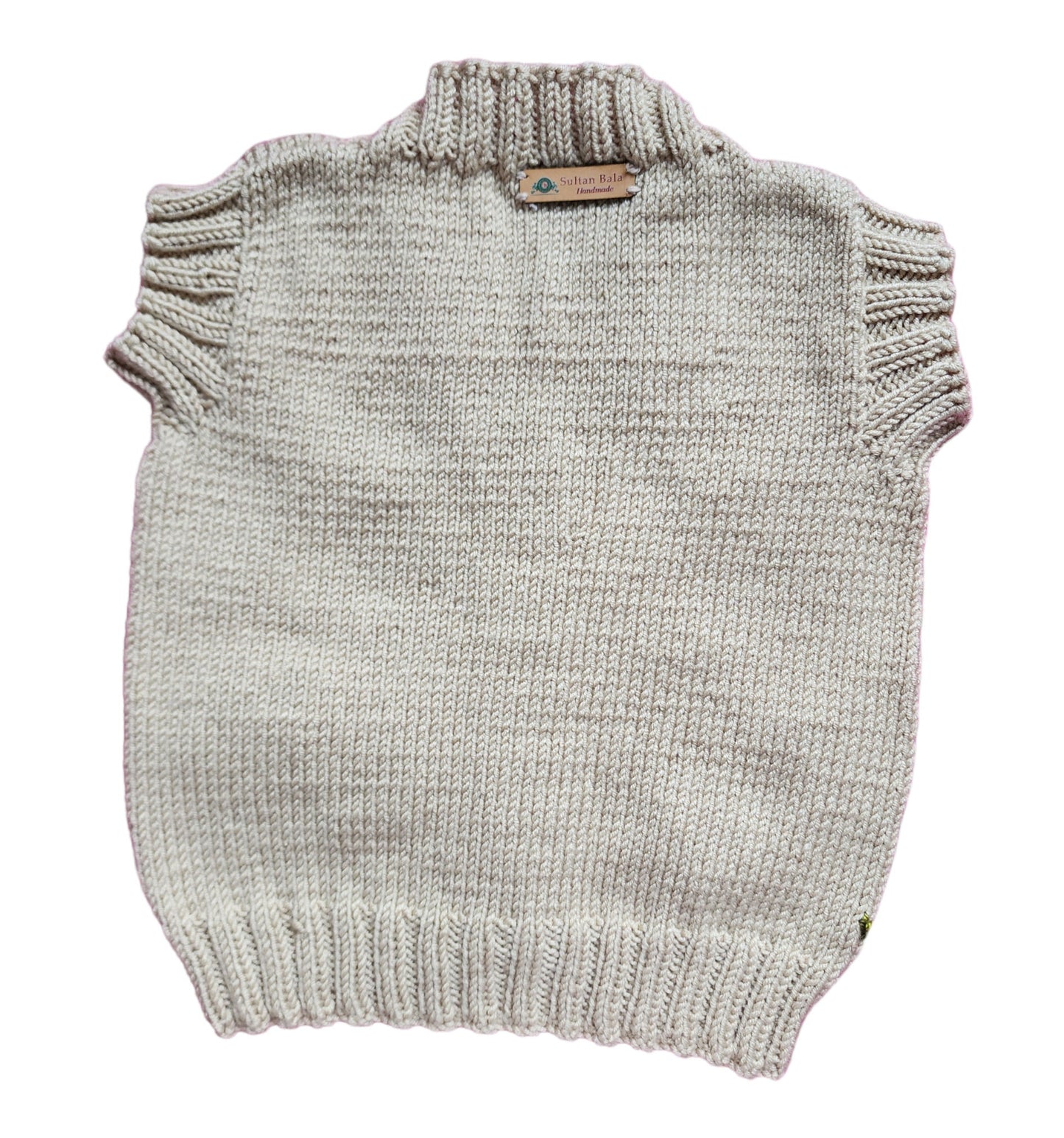 3 pcs Adorable Rabbit -Embroidered Beige  Knit Vest Set for Your Little One, Crochet Baby Vest Bear Set with boots and rattle..