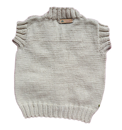 3 pcs Adorable Rabbit -Embroidered Beige  Knit Vest Set for Your Little One, Crochet Baby Vest Bear Set with boots and rattle..