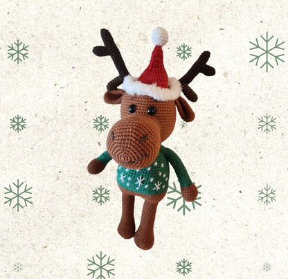 Christmas Amigurumi Reindeer | Noel Reindeer | Crochets Animal |Knitting Animal Toy