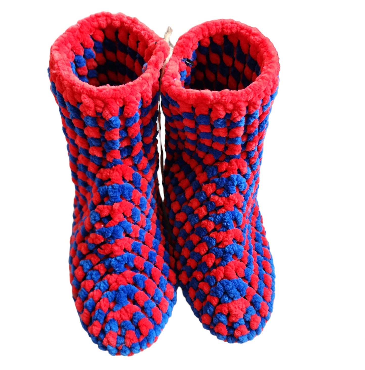 Knitting Velvet Slippers | Velvet Boots |Crochets Velvet Boot | House Shoes |Winter Velvet Slippers |Velvet Thread Handcrafted Home Slippers