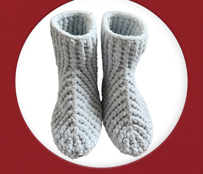 Knitting Velvet Slippers | Velvet Boots |Crochets Velvet Boot | House Shoes |Winter Velvet Slippers |Velvet Thread Handcrafted Home Slippers